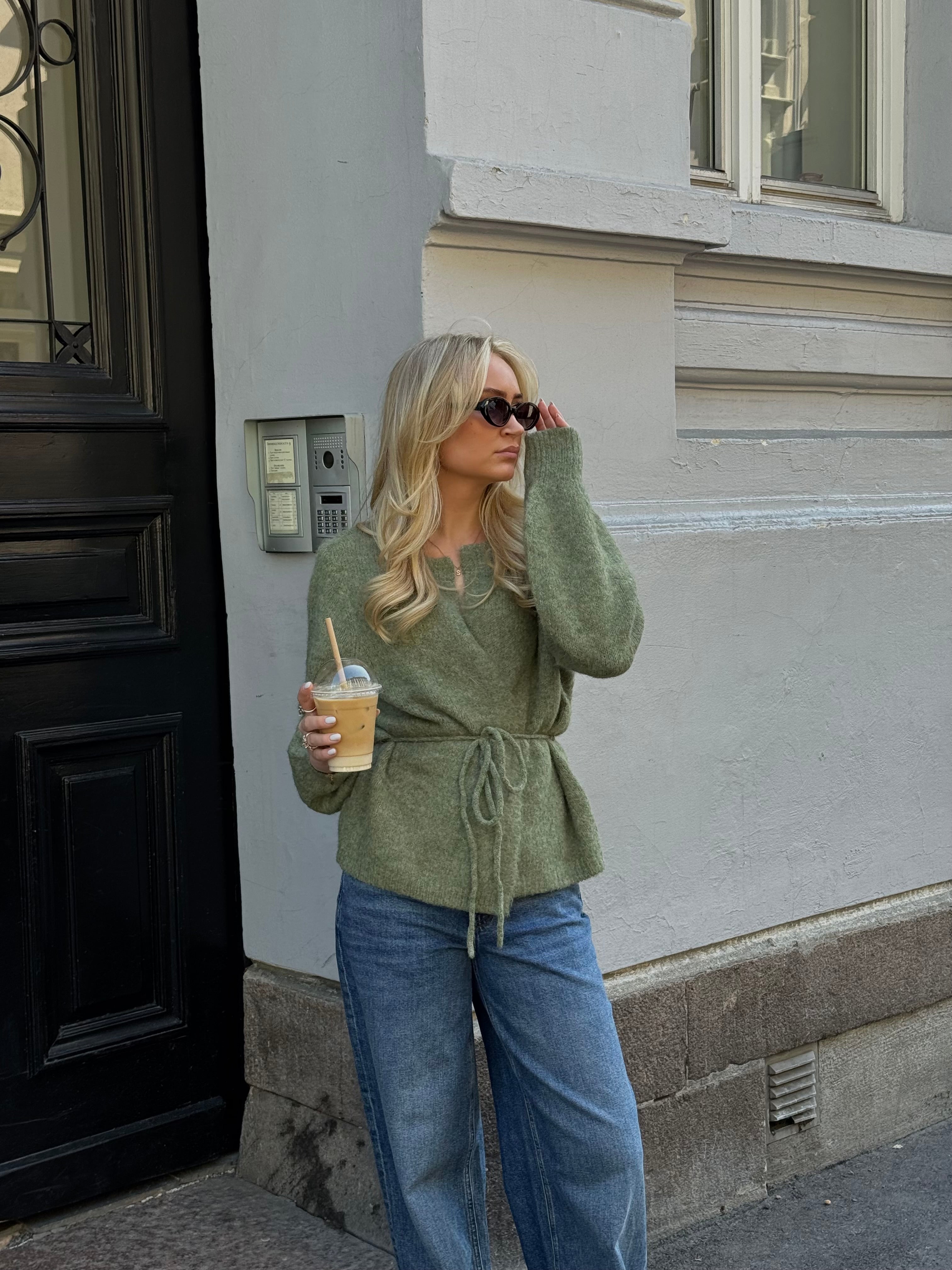 VMBERRY Knitted Cardigan - Oil Green